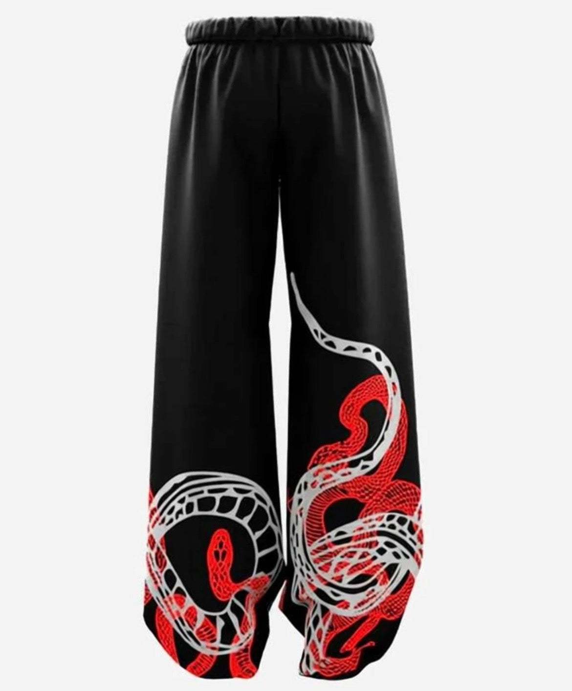 Red Venom Black Baggy Pants